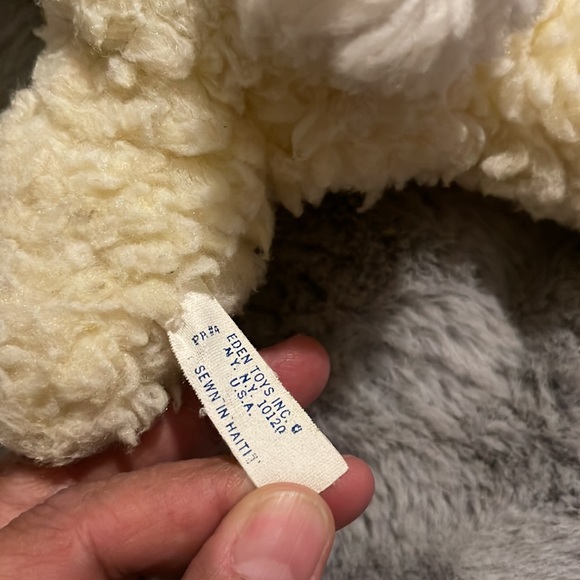 Vintage Eden Blue Eye Lamb Musical Wind Up Head Moves Mary Had a Little Lamb - Picture 6 of 7